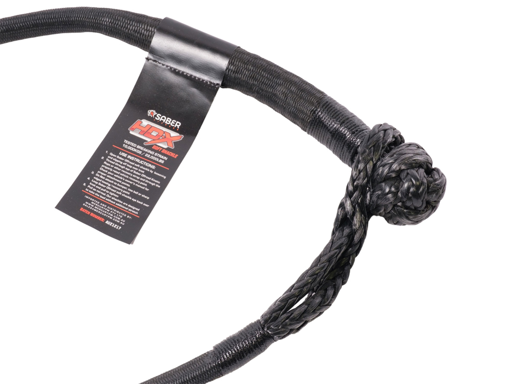 Saber OffRoad 10,000KG HDX SaberPro Bound Soft Shackle Long (Each) - SBR-10KTBSSBL
